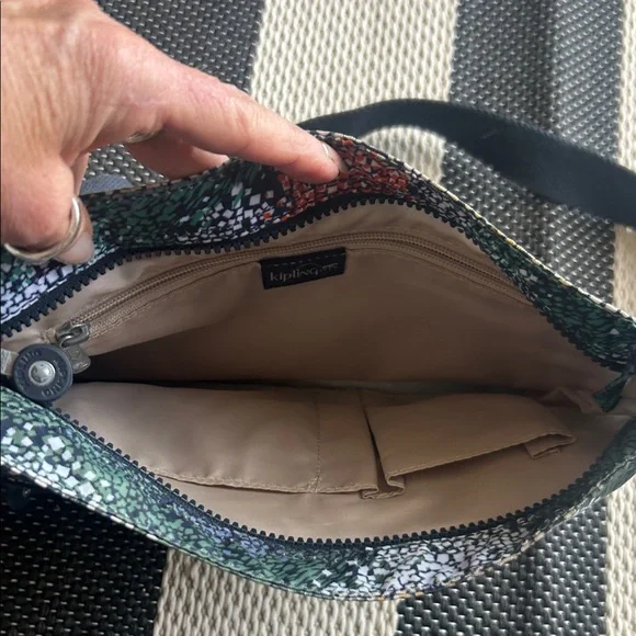 Kipling Multicolor Green & Teal Patterned Crossbody Bag - Picture 3 of 3